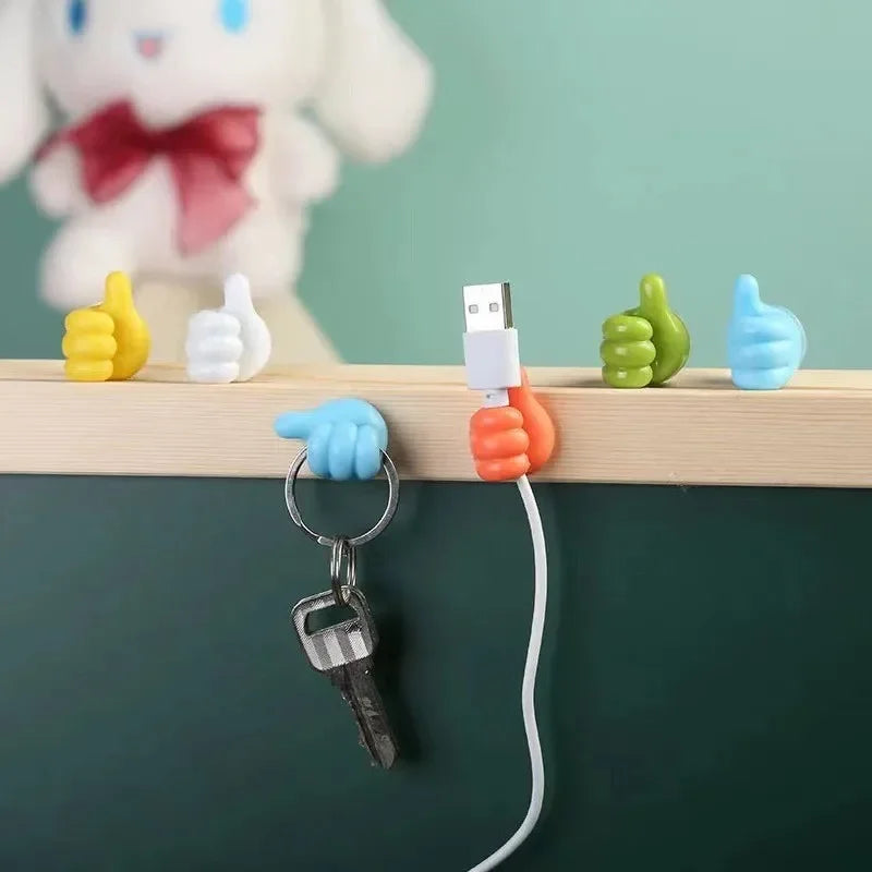 Hand-shaped Rubber Holder Glasses Cable Power Cord Charging Line Self Adhesive Mini Hook Car Storag Organizer Gadget Decorations Oasis Select