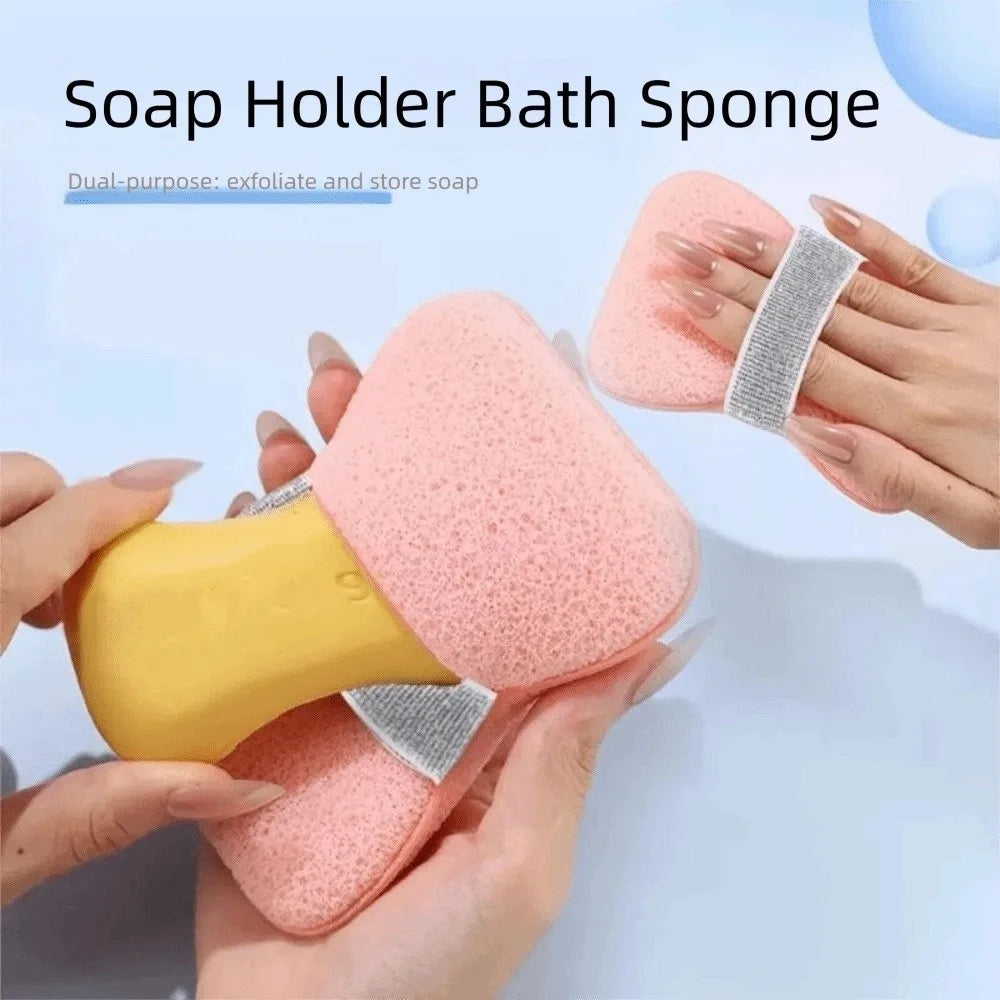 1Pc New Soaps Saver Soap Foaming Net Bath Foaming Exfoliating Bathing Bubble Maker Sponge Thickened Soap Bag Cleaning Tool Oasis Select
