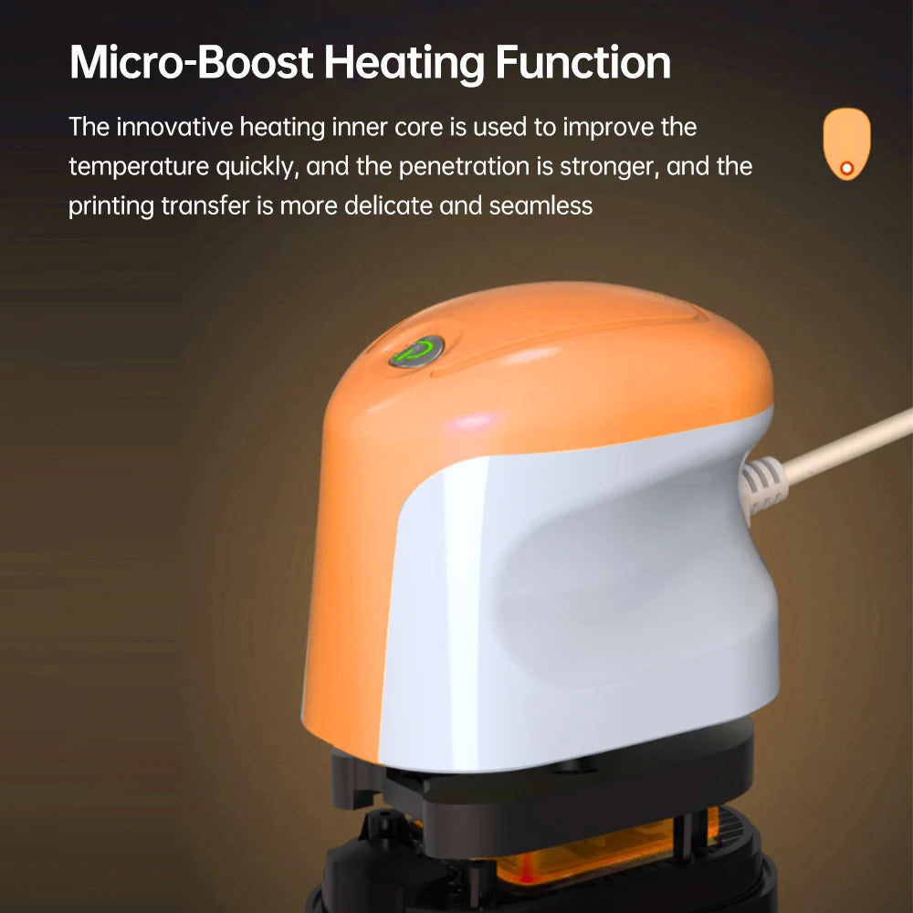 Mini Handheld Heat Press Machine 6x9cm Steam Heating Transfer Press Support Dry Wet Ironing for T-Shirts Bags Hats HTV Vinyl Oasis Select