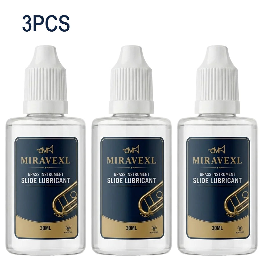 Brass Instrument Valve Oil 30ml, Fast-Acting Lube for Trumpet/Cornet/Horn/Tuba Smooth Play, Low Odor Anti-Rust Protection Oasis Select 3PCS