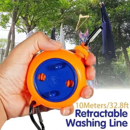 10M Telescopic Travel Laundry Line Windproof Non Slip Outdoor Hanging Rope Lightweight Portable Camping Hotel Drying Accessory Oasis Select