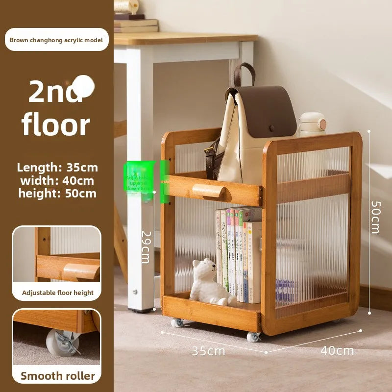 Bedside tables are simple, modern shelves, small cabinets, bedside cabinets, storage, rental room, and removable. Oasis Select Changhong brown-2