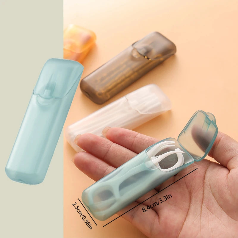 Portable Plastic Toothpick Case - Clear Toothpick Holder for Outdoor Travel, Kitchen, and Restaurant Supplies Oasis Select 1pc blue style C