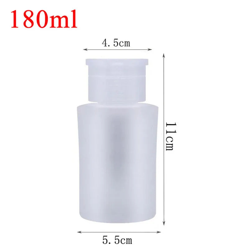 Refillable Nail Polish Remover Pump Bottle – 60ml & 180ml Nail Pump Dispenser Oasis Select 180ml Transparent