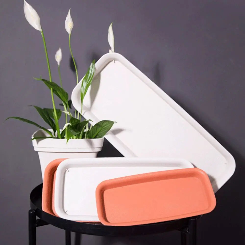 1Pcs Plastic Rectangle Tray Plant Saucer Drip Trays Saucers Indoor Outdoor Flower Pot Oasis Select