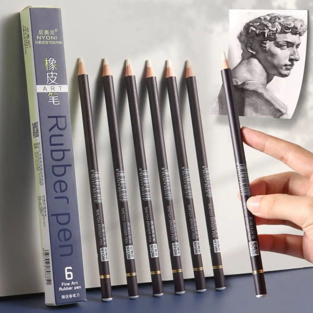 Creative High Precision Pencil Shape Eraser Writing Painting Sketching Eraser Sketching Drawing Eraser School Office Supplies Oasis Select