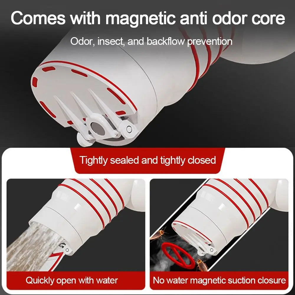 Anti-Odor Washing Machine Drain Pipe Tee Connector Adapter