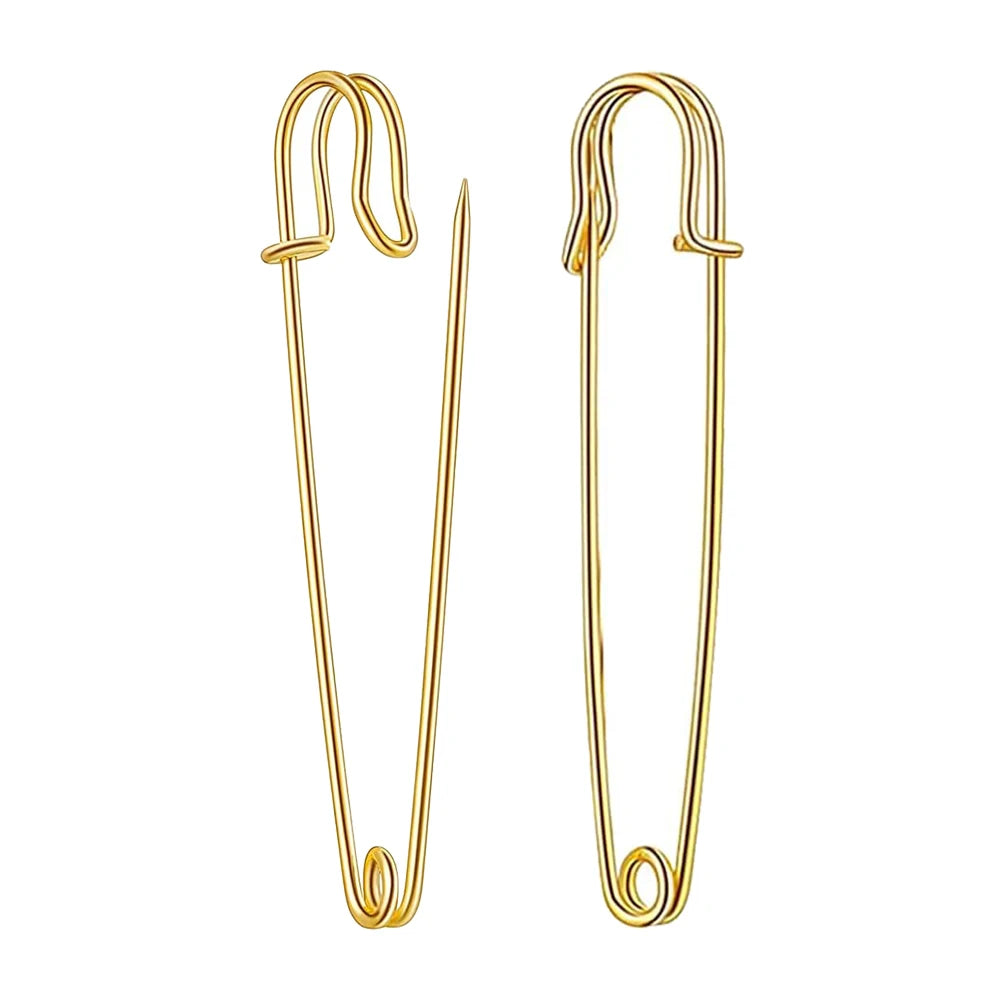 20pcs Heavy Duty Large Safety Pins for Clothes for Clothes, Ideal for Leather Canvas and Wool, Sharp Tip for Secure Hold Brooch Oasis Select Gold 50mm