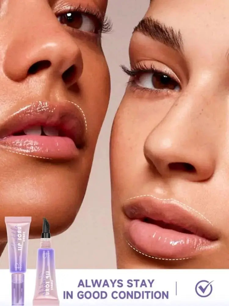 Pudaier Bubble Lip Exfoliator Foaming Scrub & Moisturizing Balm