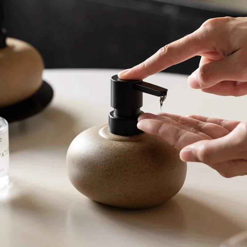 Nordic Ceramic Squeeze Soap Dispenser Bathroom Lotion Bottle for Shampoo Body Lotion Conditioner Bathroom Accessories Home Decor Oasis Select
