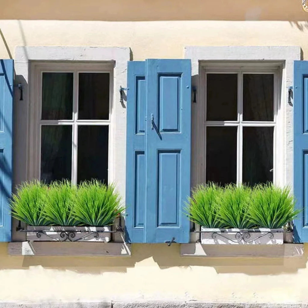 35cm Artificial Spring Grass Bundles | Faux Green Plant Decor