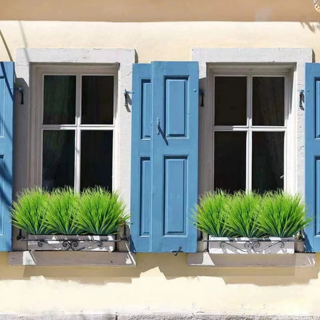 35cm Artificial Spring Grass Bundles | Faux Green Plant Decor