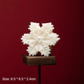 1pcs Low Temperature Wax Christmas Three Dimensional Snowflake Aromatherapy Candle Decoration Props Atmosphere Ornaments Oasis Select White
