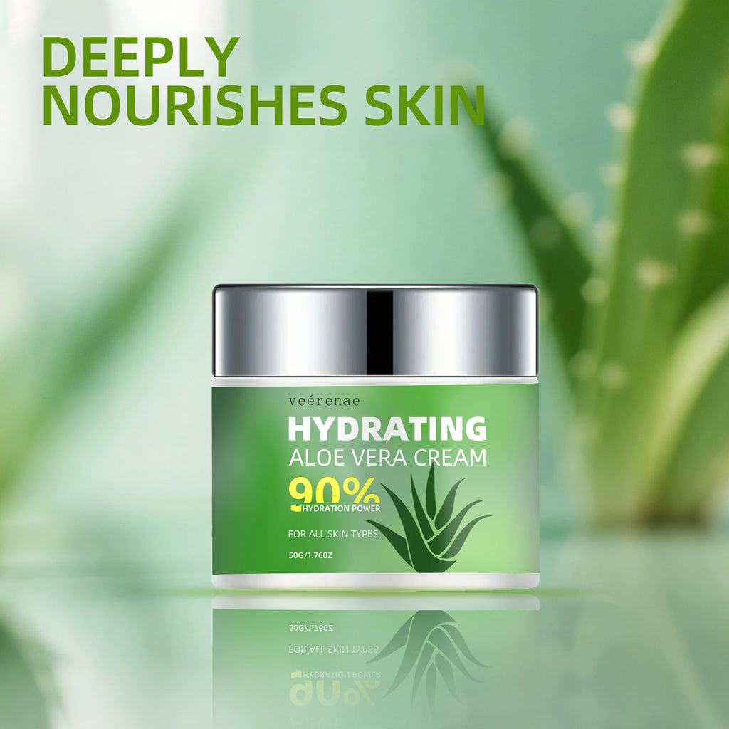 Veérenae Aloe Vera Face Cream – Hydrating, Non-Greasy Moisturizer Aloe Vera Face Cream Oasis Select