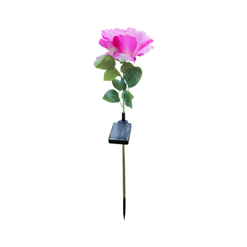 LED Solar Rose Lamp Ground Socket Lamp Outdoor Waterproof Garden Lawn Solar Lamp Outdoor Solar Lights Oasis Select