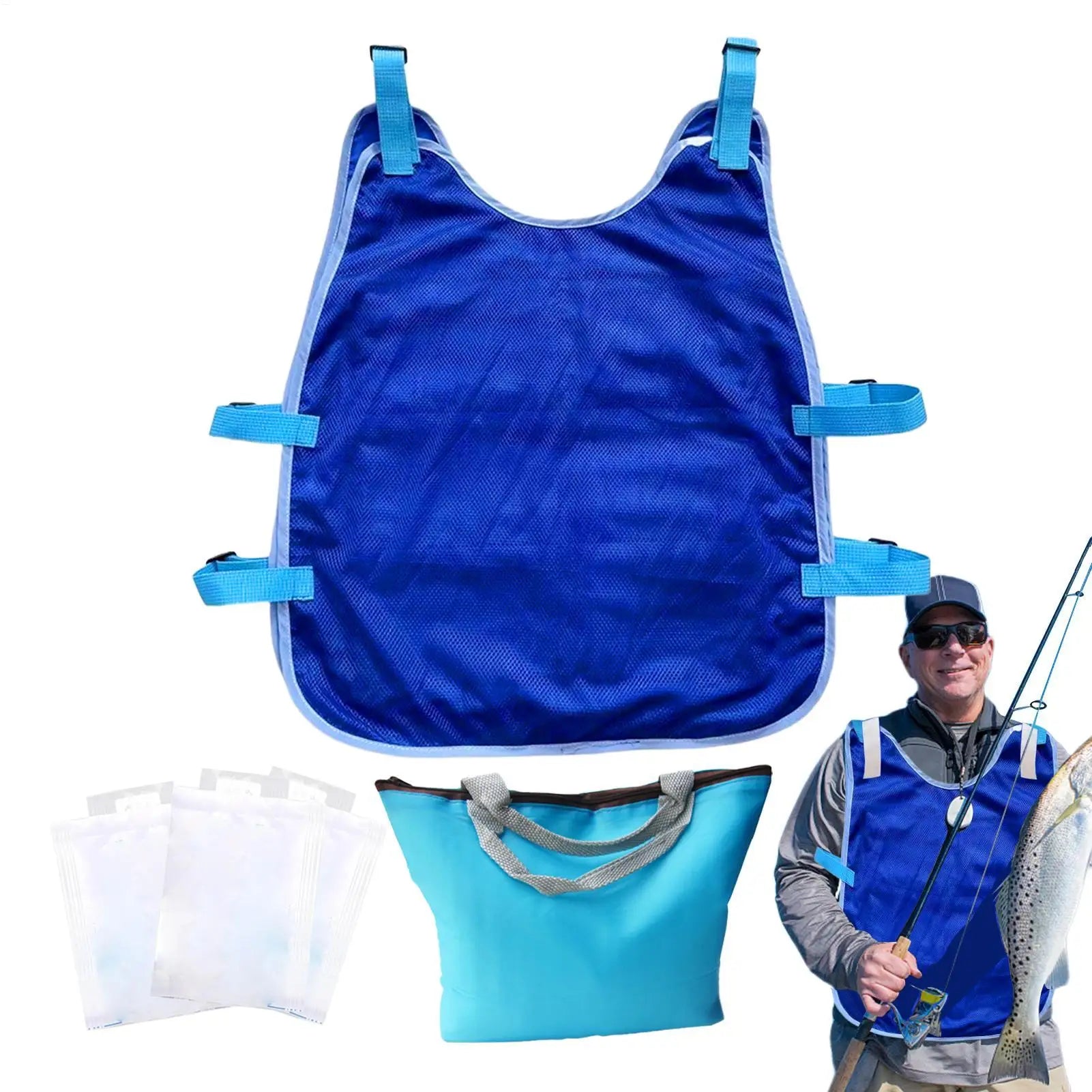 Outdoor Summer Cooling Vest Ice Jacket Water Evaporative Cool Shirt High-Temperature Protective Clothes Sport Camping Supplies Oasis Select