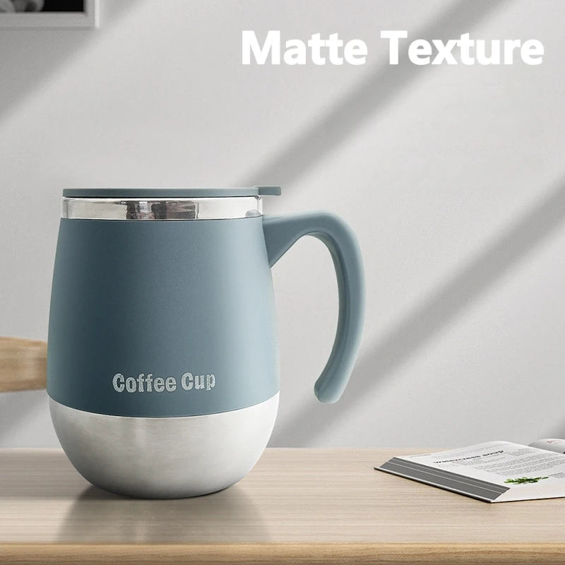 500ml Insulated Stainless Steel Coffee Mug with Lid, Double-Wall Vacuum Thermal Cup for Hot and Cold Drinks, for Home, Outdoor Oasis Select