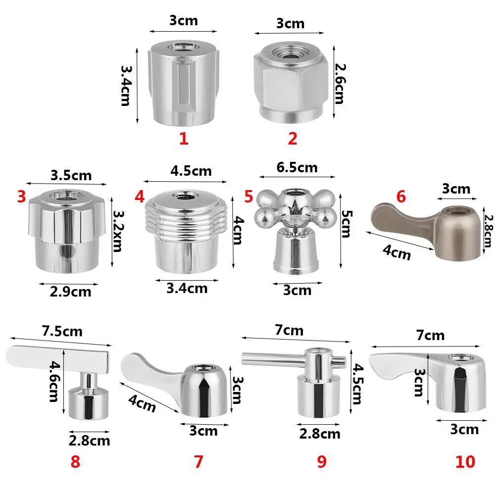 Triangle Valve Small Spout Dish Basin Faucet Handle Switch Handle Accessories Single Cold Quick Open Valve Core Handwheel Oasis Select