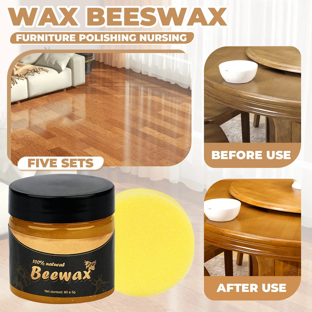 Natural Beeswax Furniture Restorer Polish & Wood Conditioner 450ml Wood Furniture Polish Oasis Select