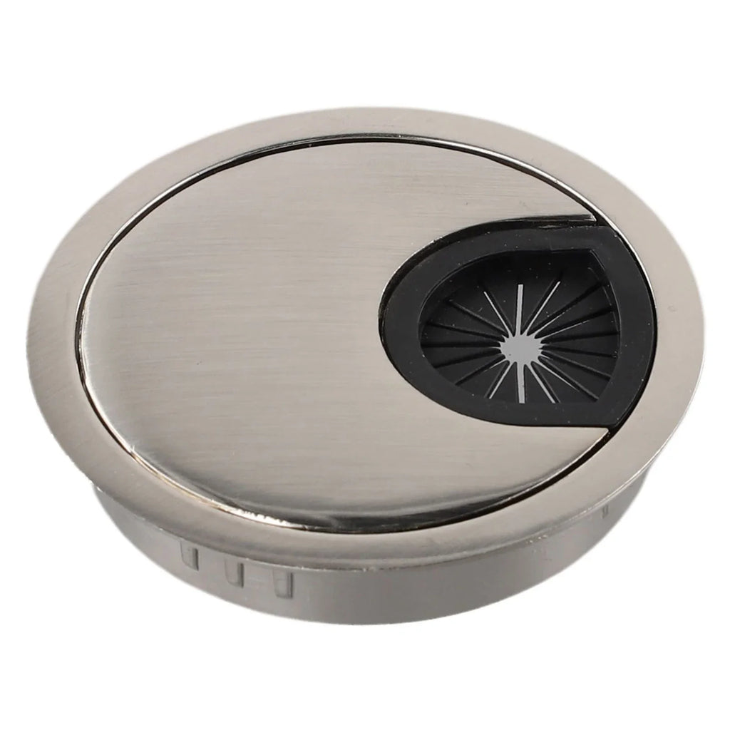 Mm Chrome Brush Cable Hole Cover Convenient Use Desktop Neat Detachable Body Detachable Design Easily Inserted Oasis Select Brushed 60MM China Mainland