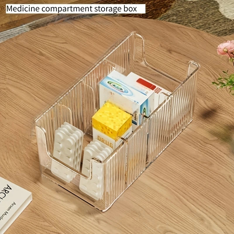 Medicine Storage Box With Dividers For Countertop Closet Office Home Emergency Supplies Holder Container Fridge Desk Oasis Select