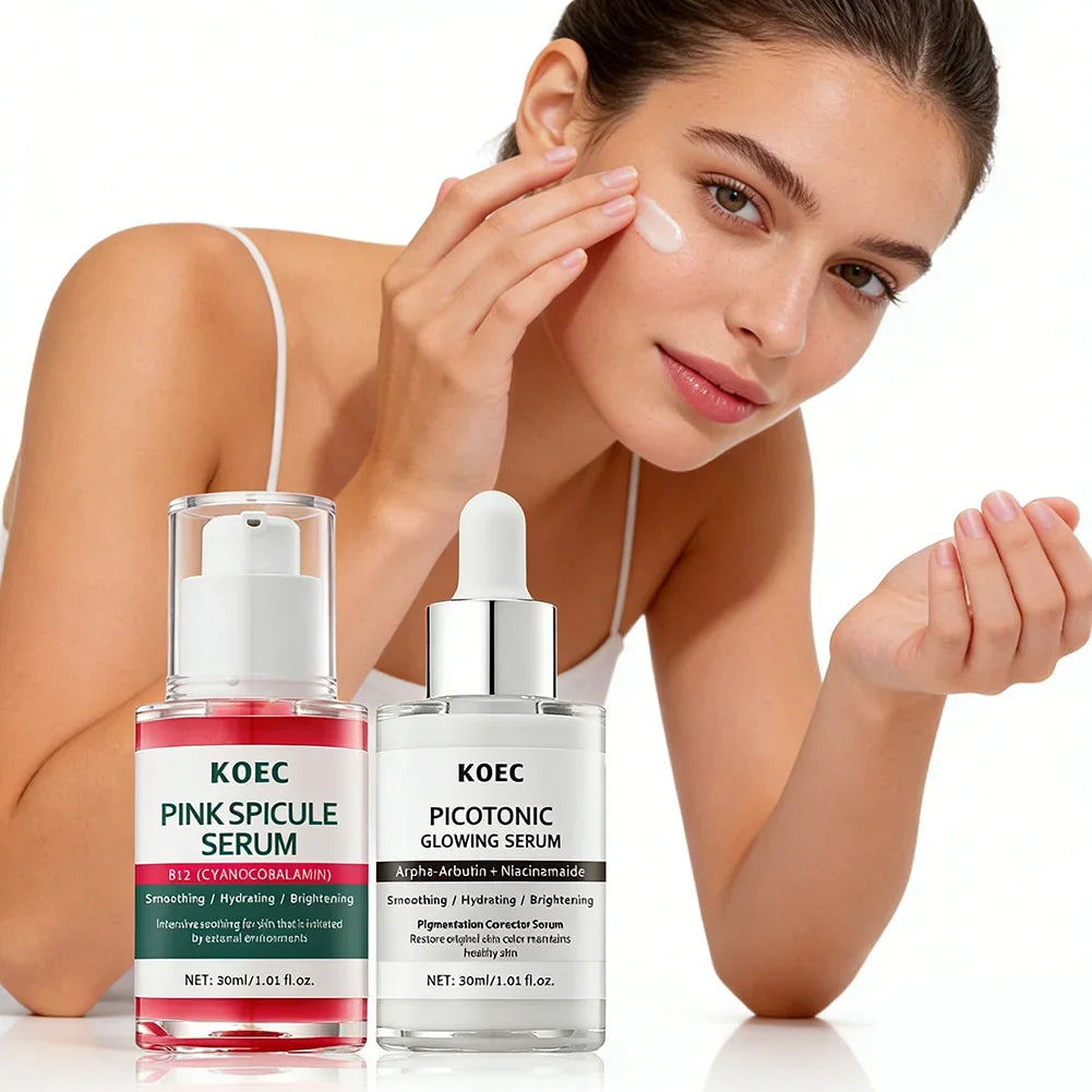 Pink Spicule Pore Tightening Anti-Aging Serum,ull Hydrating Protecting Skin Bright Revitalizing Unisex Essence Oasis Select