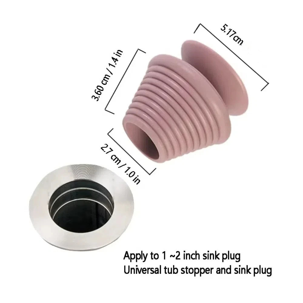 Silicone Tub Stopper Leakage-proof Universal Bathtub Drain Plug Bathroom Accessorie Anti-Clogging Drain Stopper Bathroom Bathtub Oasis Select