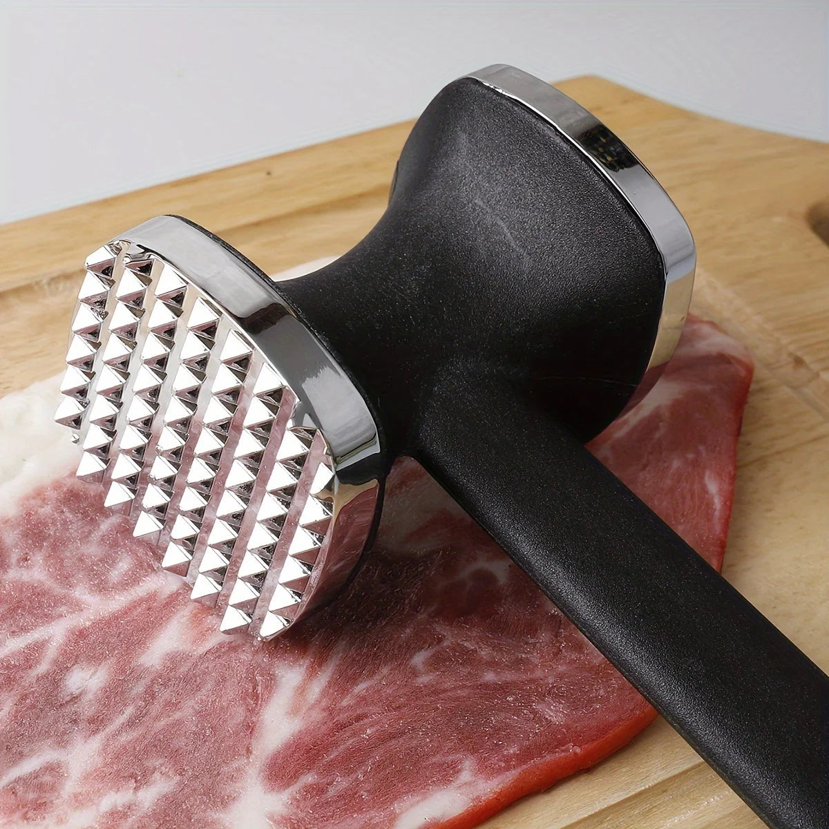 Heavy Duty Kitchen Meat Tenderizer Hammer Stainless Steel Head for Effortless Pounding and Tenderizing Kitchen Gadgets Oasis Select