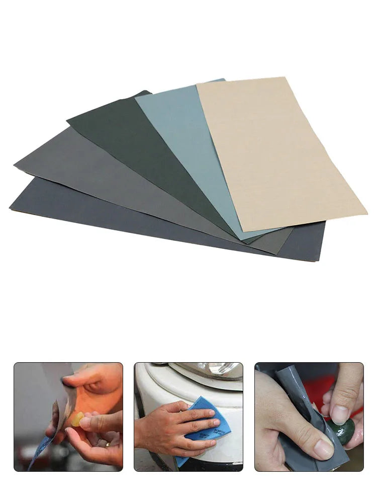 5Pcs Sandpaper 2000 2500 3000 5000 7000 Mixed Grits Sand Paper Water/Dry Sanding Paper Abrasive Tool Oasis Select