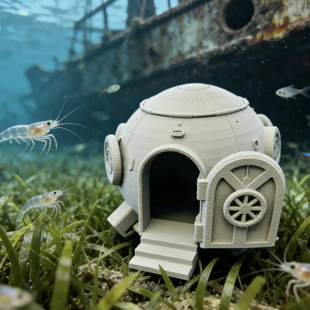Nautical Steampunk Aquarium Decor 3D Printed Retro Themed Fish Tank Ornament Landscapes Fish Shrimp Shelter Aquarium Accessories Oasis Select