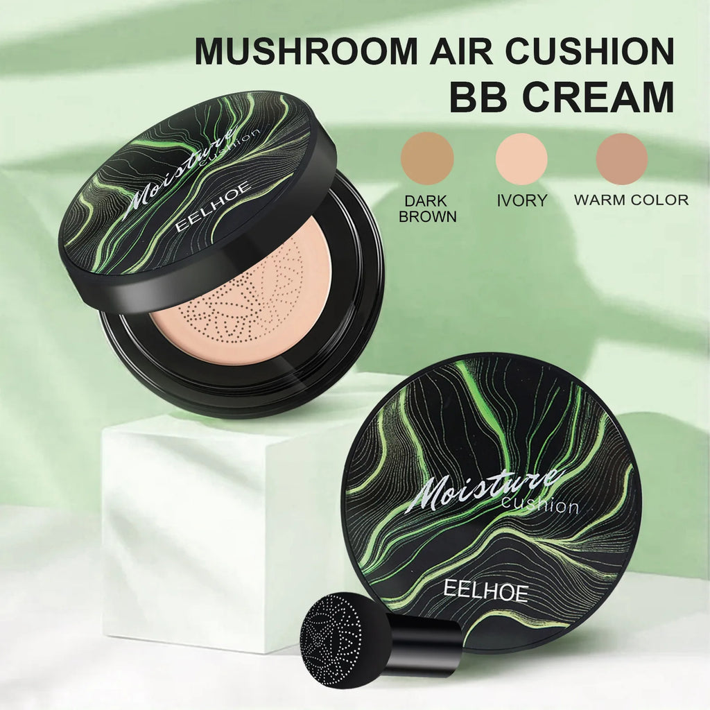 EELHOE Mushroom Head Air Cushion BB Cream Foundation Concealer Moisturizing Waterproof Long Lasting Brightening Makeup Base Oasis Select