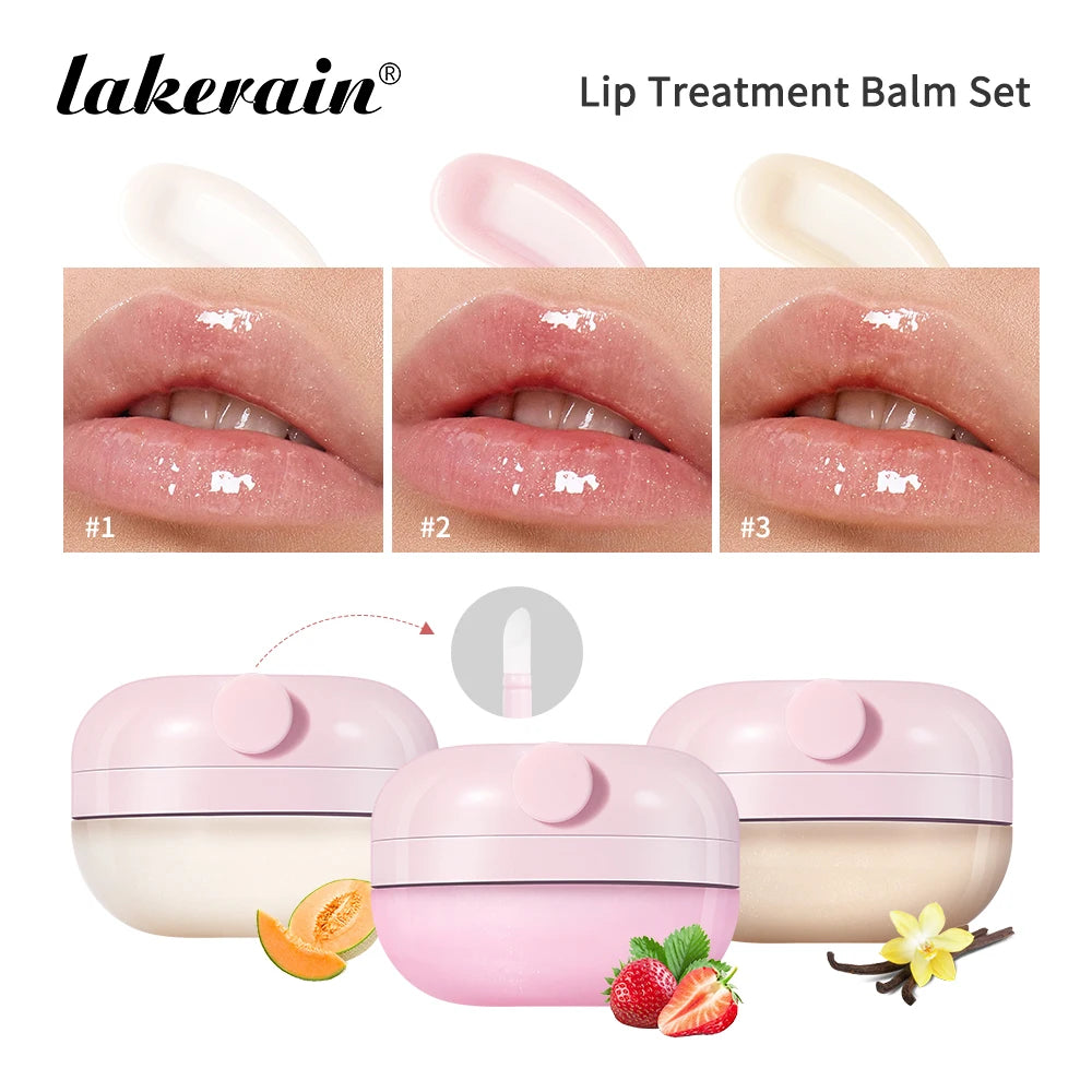 Deep Moisturizing Lip Balm Set Smoothes Lip Wrinkles Nourishing Lip Care Balms Long-lasting Moisturizing Plump Lips Perfect Gift Oasis Select SET