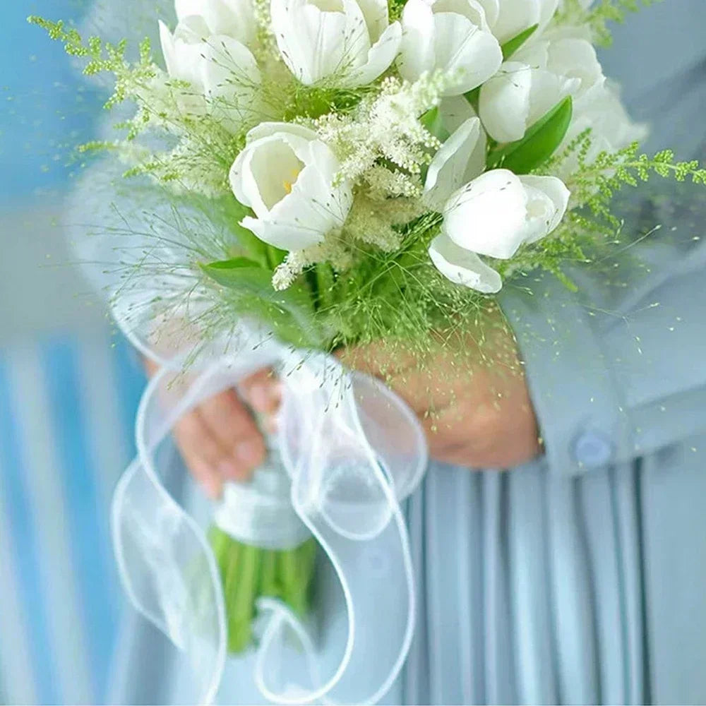 10 Yards Roll Sheer Chiffon Organza Satin Ribbon Gift Wrapping Decoration Wedding Bouquet Wreath Sewing Craft Supply Oasis Select