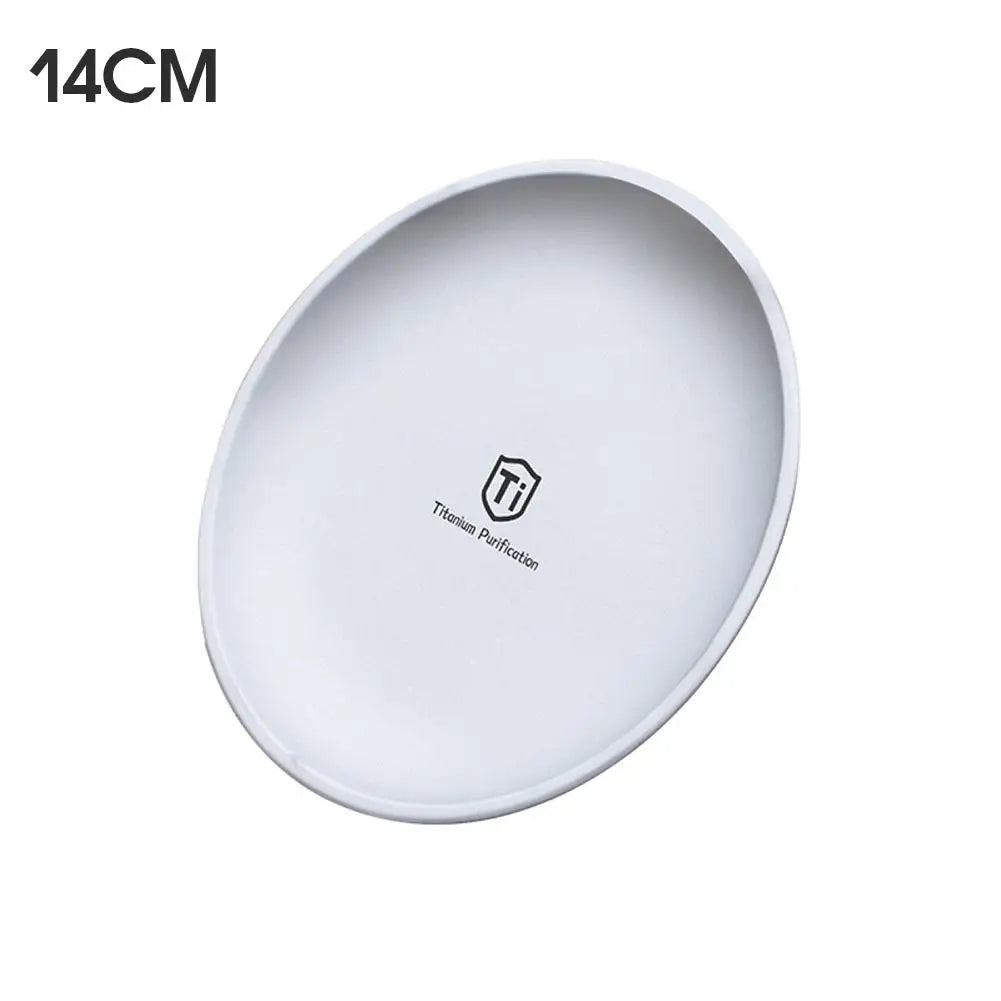 Titanium Camping Dining Plate Travel Tableware Stackable Ultra Lightweight Portable Supplies Dinnerware Home Outdoor Cookware Oasis Select 14cm