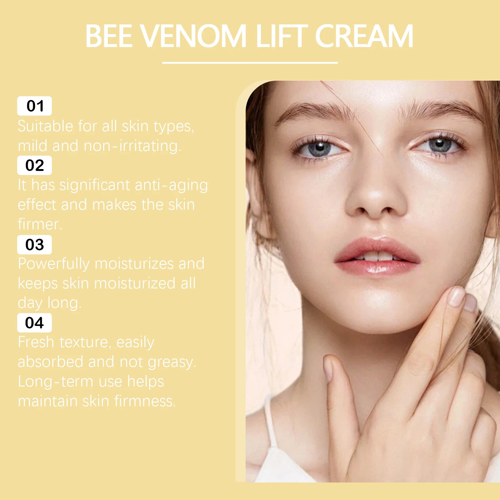 Bee Venom Face Cream Firming & Moisturizing Anti-Wrinkle Day Night Cream Tightening Nourishing Brightening Facial Skin Care 50ml Oasis Select