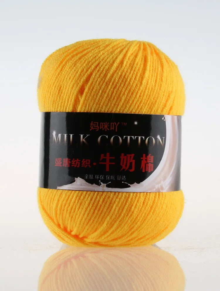 DIY Three Strands Graded Section Dyed Wool Medium Fine Cotton Thread Hand Crochet Doll Milk Cotton Thread Crochet Yarn Oasis Select