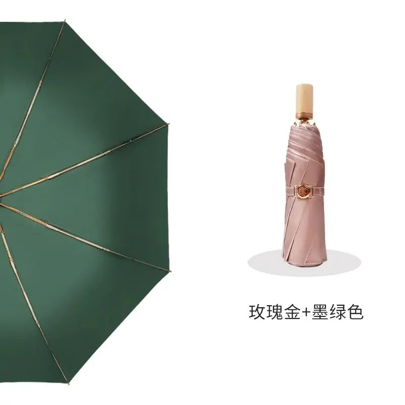 Titanium Silver Double Vinyl Sunshade Umbrella UV Protection Radiation Protection Super Sun Protection Rain Umbrella Oasis Select 15
