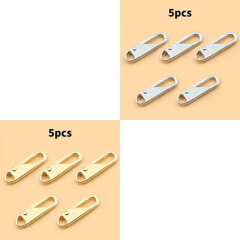 5/10/15/20pcs Universal Replacement Zipper Slider Metal Alloy Removal Zipper Puller Luggage Bag Zip Head DIY Craft Sewing Tool Oasis Select 10pcs mix 1