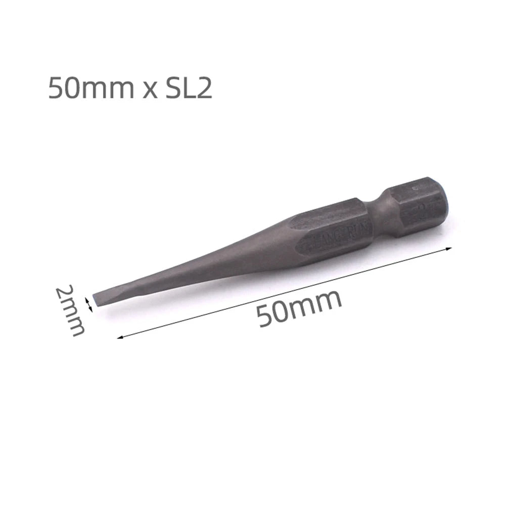 50mm Hex Screwdriver Bits Set – PH1 PH2 PH3 & Slotted SL3–SL6 Screwdriver Bit Set Oasis Select SL2