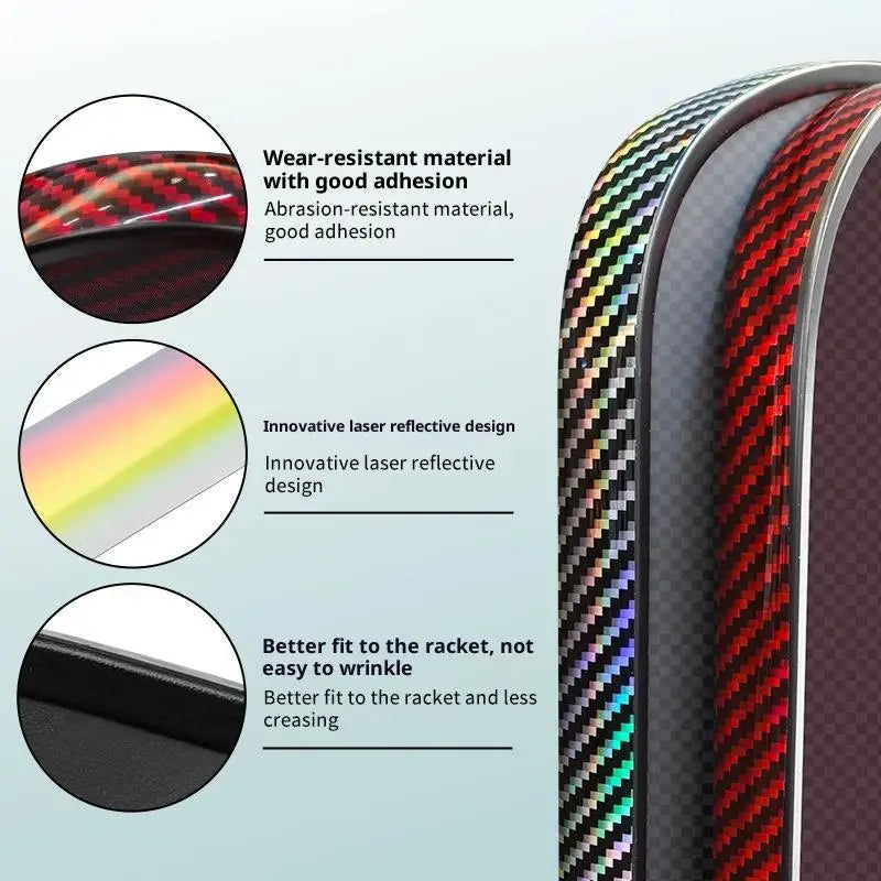 Laser Pickleball Paddle Protective Tape, Racket Edge Guard Tape, Curved Edge Fit Adhesive Tape for Paddle Head Protection Oasis Select