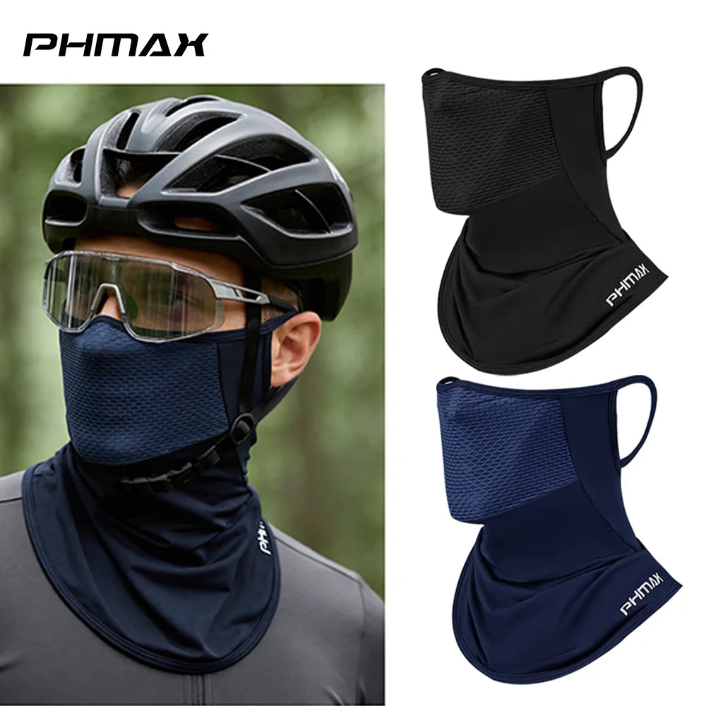 PHMAX Summer Ice Silk Bicycle Mask Scarf Sun Protection Full Face Mask Anti-UV Breathable Quick Dry MTB Road Bike Cycling Mask Oasis Select