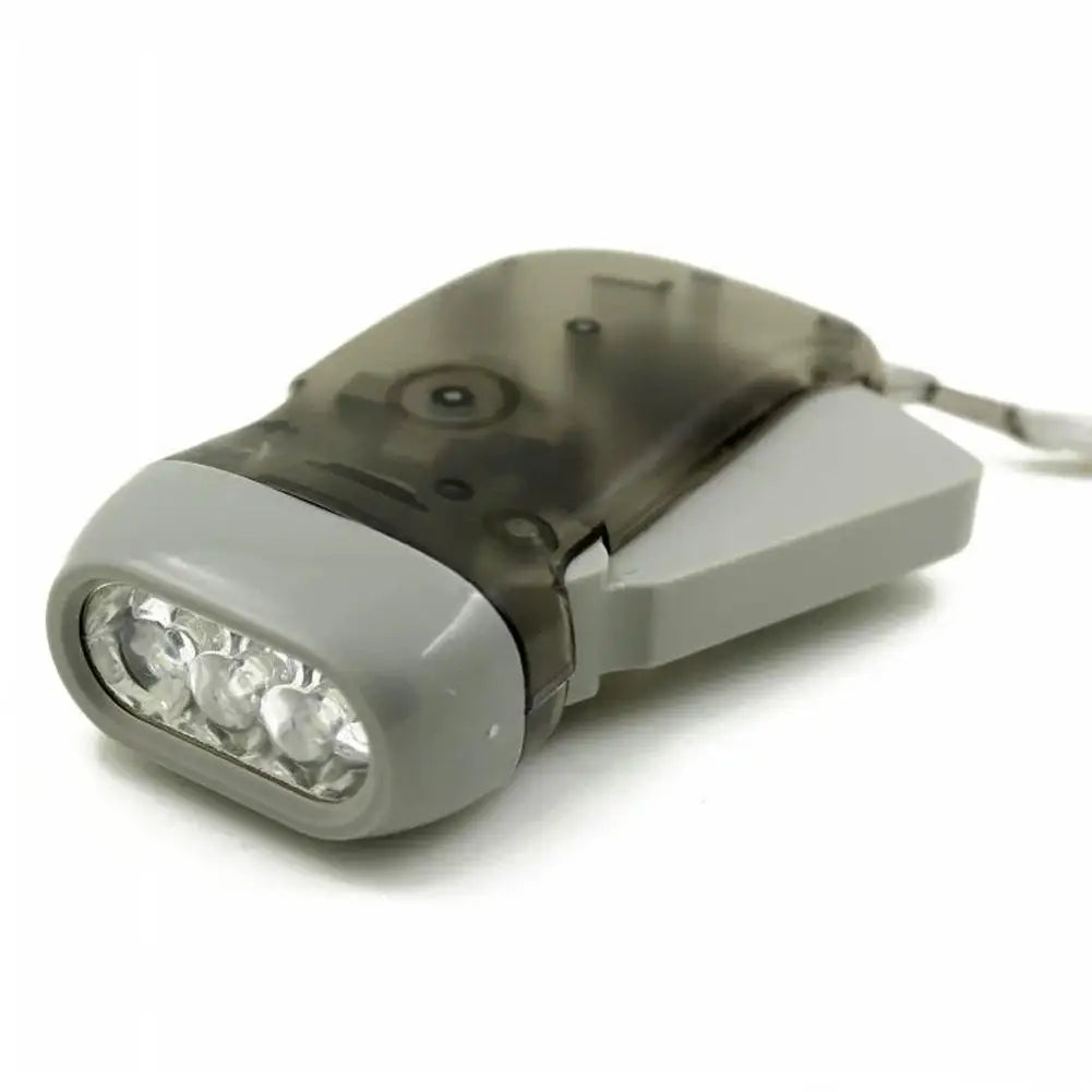 Hand-Powered Mini LED Flashlight – Battery-Free Camping Torch