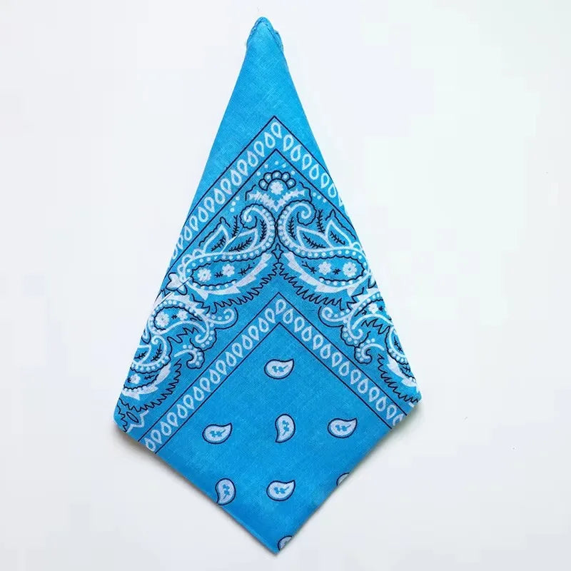 1/4pcs Men Women Bandana Hairband Cowboy Mens Biker Sports Headwear Wrist Hairwrap Single Sided Head Wrap Scarf Paisley Oasis Select 1pcs Blue
