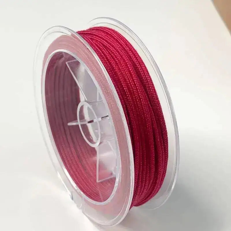 1.2/1.5/2.0MM Chinese Knotted Rope Bright Cord Braided Rope Bracelet Weaving Nylon Cord Diy JEWELRY Necklace Accessories Oasis Select Spicy Oil Red 2.0mm