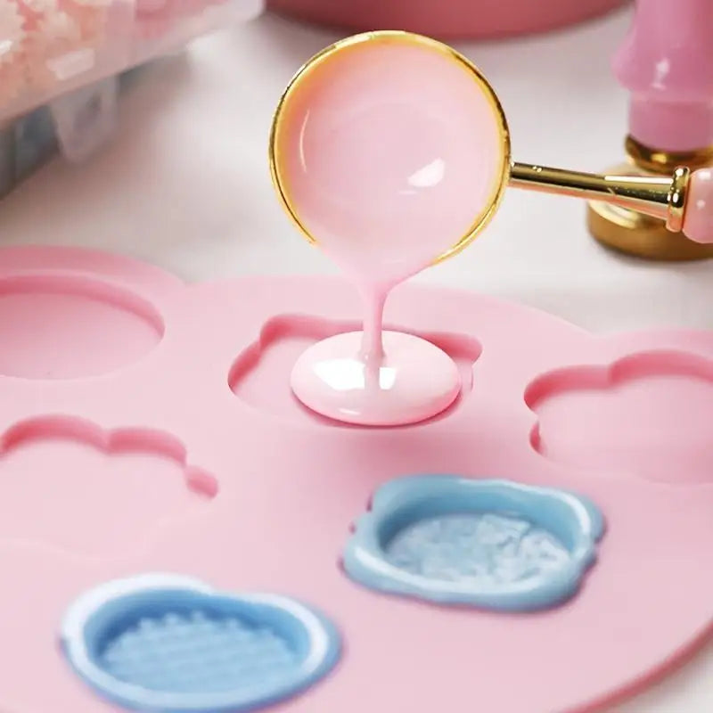 SU Wax Seal Stamp Silicone Mold Pad For 25mm Stamp Sealing Wax Fix Shapes Mats Sealing Fixer Scrapbook Envelope DIY Making Tool Oasis Select