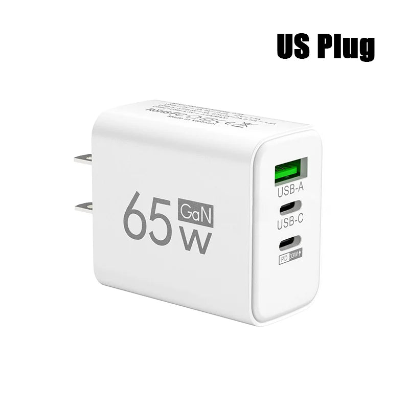 GaN Fast Charging USB Type C Charger EU KR PD 3.0 Quick Charge Wall Charger For Phone Adapter For iPhone Xiaomi Huawei Samsung Oasis Select US White