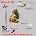 2D Acrylic Angel Figurine, 360-degree Rotatable Tabletop Ornament, Perfect For Christmas Decoration Oasis Select A