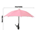 Phone Umbrella Mini Cell Phone Umbrella Holder with Clip for Sun Shade Cell Phone Umbrella Phone Clip Outdoor Anti-Glare Sunshad Oasis Select Pink