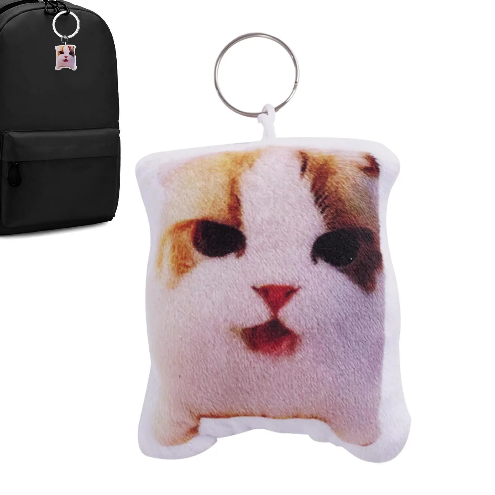 Cat Key Chain Cute Kitten Keychain with Sound Adorable Backpack Keyring Pendant Cat Keychain Pendant doll keychain for Kids Oasis Select