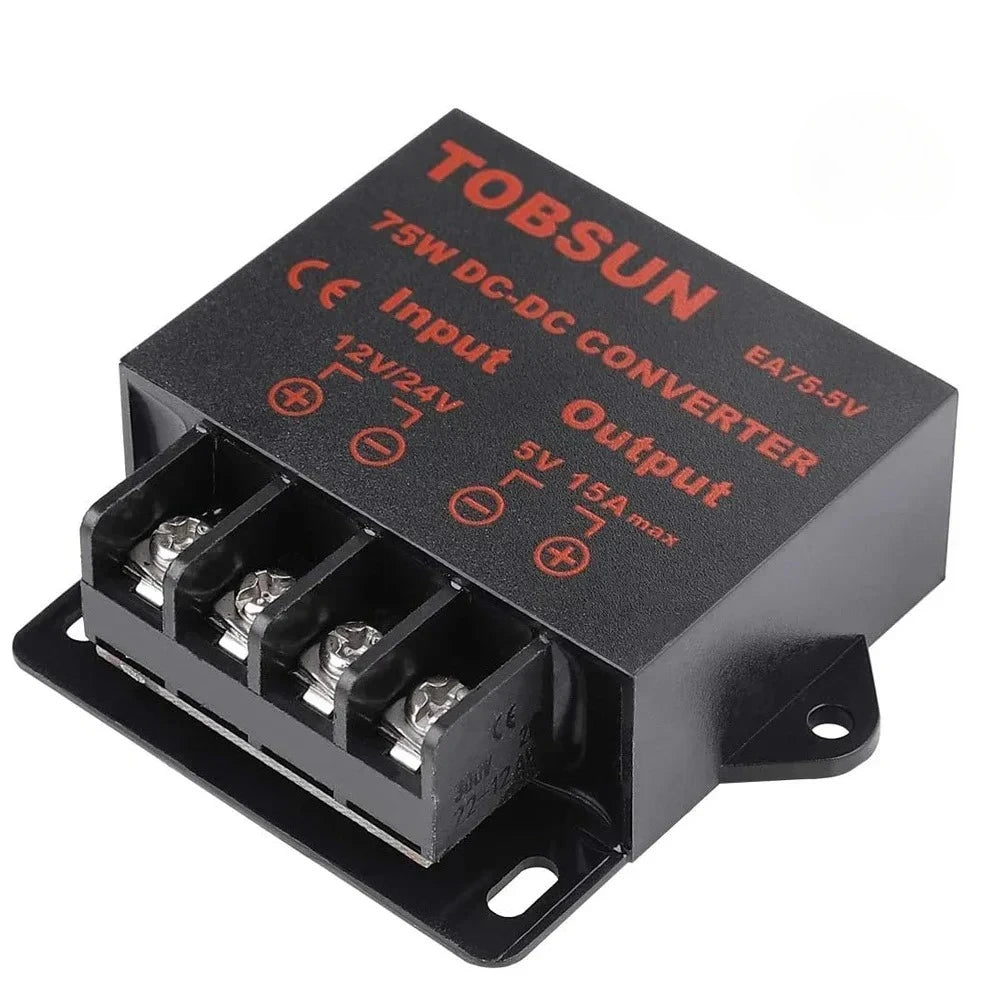 Buck Regulator Step-Down Voltage Mini Supply Module3A 5A 10A 15A For Car LED DC 12V-24V to 5V Electric Power Converter Oasis Select 3A 12V-24V 5V
